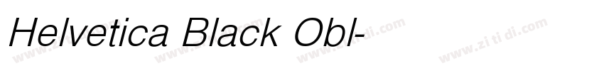 Helvetica Black Obl字体转换